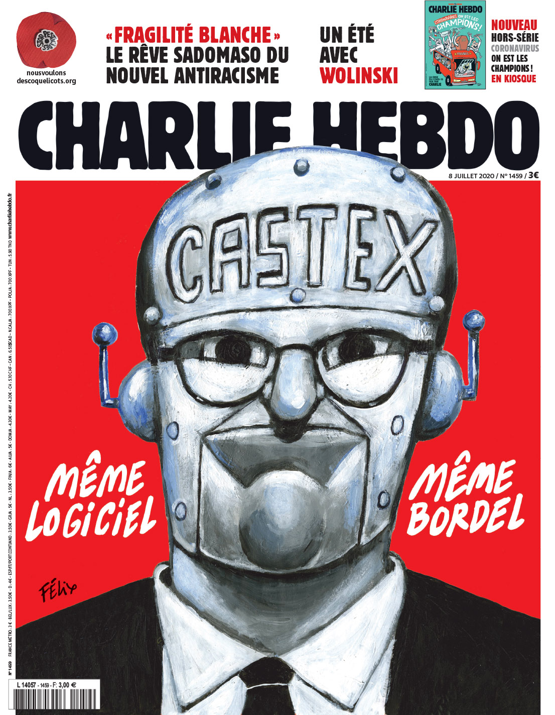 Charlie Hebdo  n°1459 --- 8 juillet 2020 --- FÉLIX