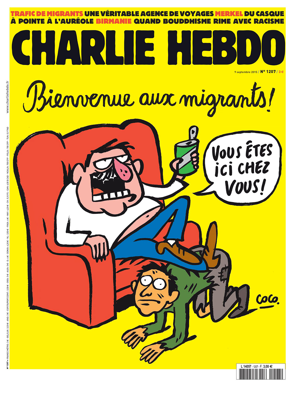 Charlie Hebdo n°1207 --- 9 septembre 2015