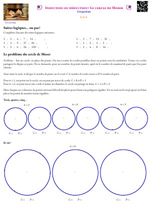 Induction ou déduction ? Le cercle de Moser