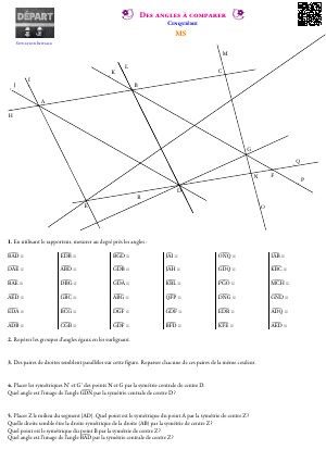 Des angles à comparer