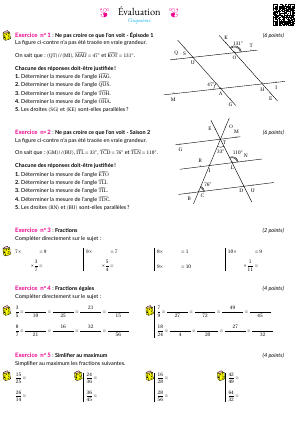 Angles particulier et fractions