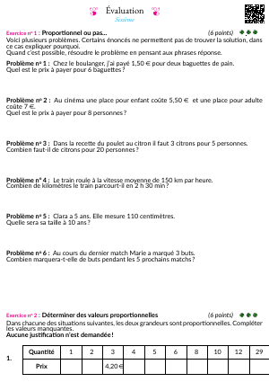Proportionnalité
