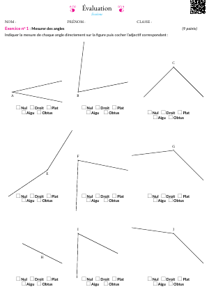 Angles et usage du rapporteur