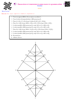 Parallèles et perpendiculaires dans un quadrilatère