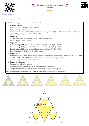 Le triangle de Sierpi\'nski