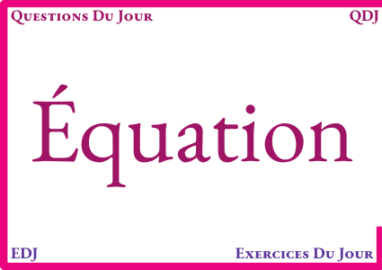 Chapitre 5 --- Le calul littéral