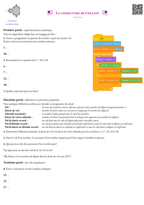 Activité --- Curiosité --- Arithmétique,Diviseurs