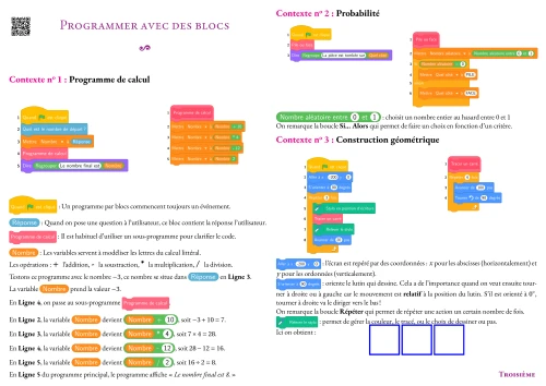Fiche de synthèse --- Programmer avec des blocs