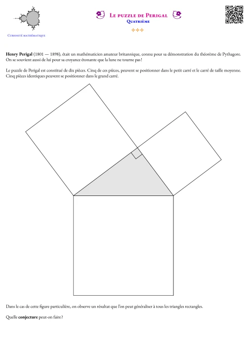 Activité --- Curiosité --- Le puzzle de Perigal