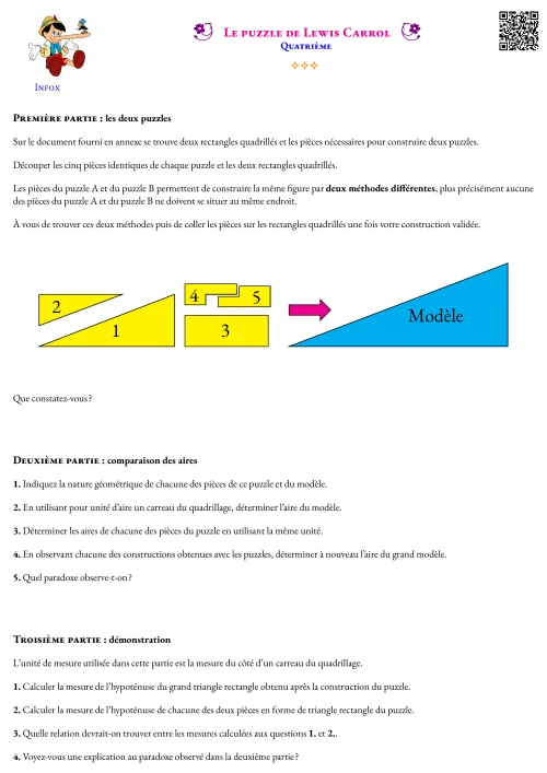Activité --- Fake News --- Le puzzle de Lewis Carrol