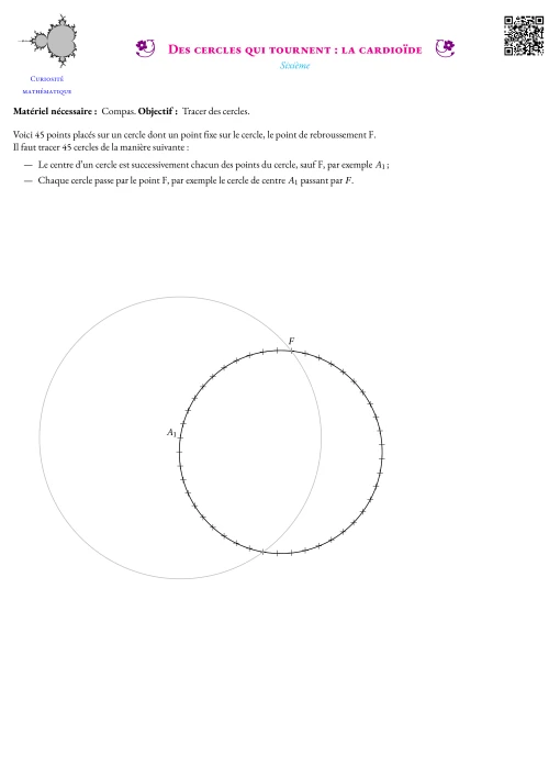 Activité --- Curiosité --- Cercle,Cardioïde