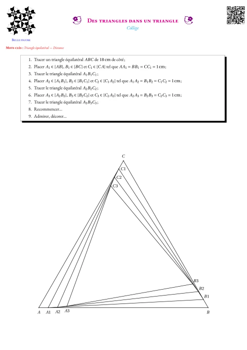 Figure de géométrie --- Triangle équilatéral,Distance
