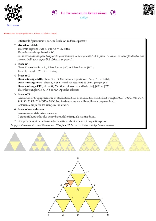 Figure de géométrie --- Fractale,Triangle