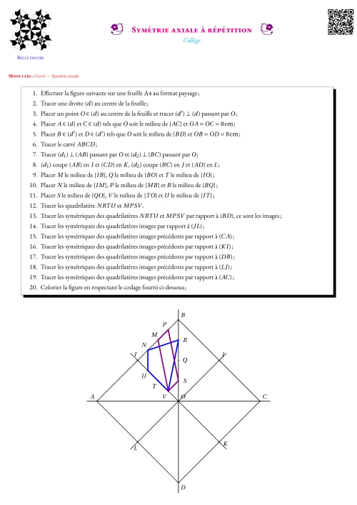 Figure de géométrie --- Symétrie axiale