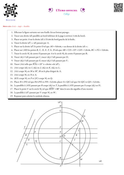 Figure de géométrie --- Angles,Rapporteur