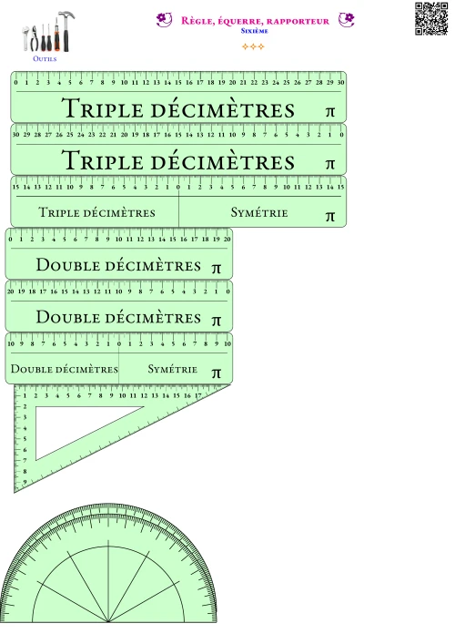 Activité --- Outils --- Règle, équerre, rapporteur